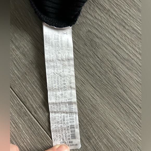 Zara, Black Ribbed Two-Piece Set Black, Top, Size:M, Pants:size:S - Picture 11 of 12